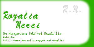 rozalia merei business card